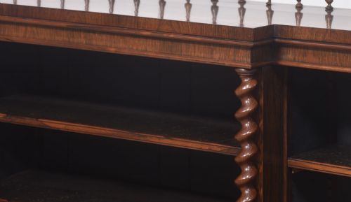 LARGE ROSEWOOD OPEN BOOKCASE - ADDITIONAL PHOTO 8