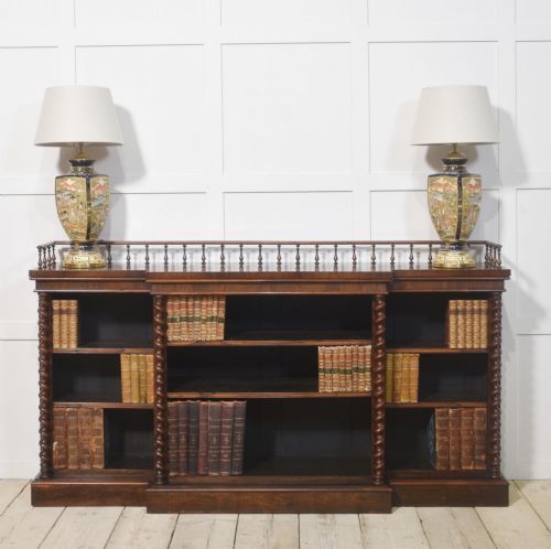 LARGE ROSEWOOD OPEN BOOKCASE - ADDITIONAL PHOTO 11