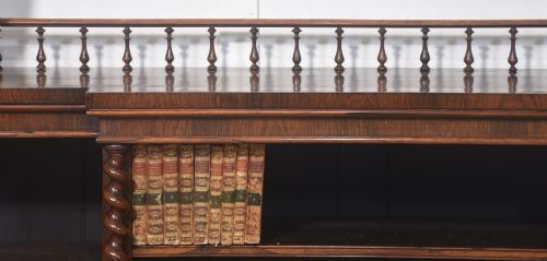 LARGE ROSEWOOD OPEN BOOKCASE - ADDITIONAL PHOTO 12