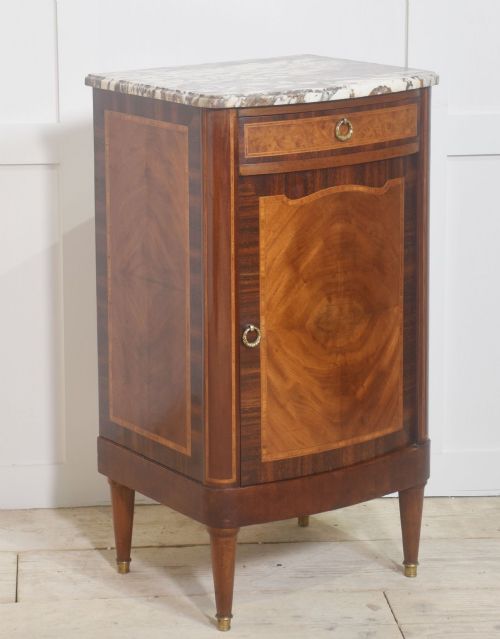 walnut inlaid side cabinet - CATEGORY: ANTIQUE CUPBOARDS - DATED 1910