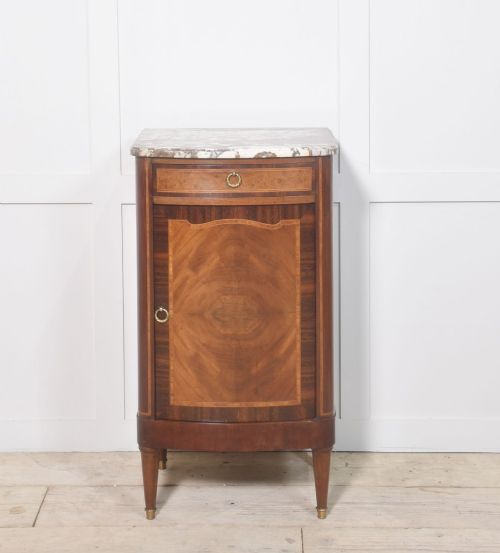 WALNUT INLAID SIDE CABINET - ADDITIONAL PHOTO 1