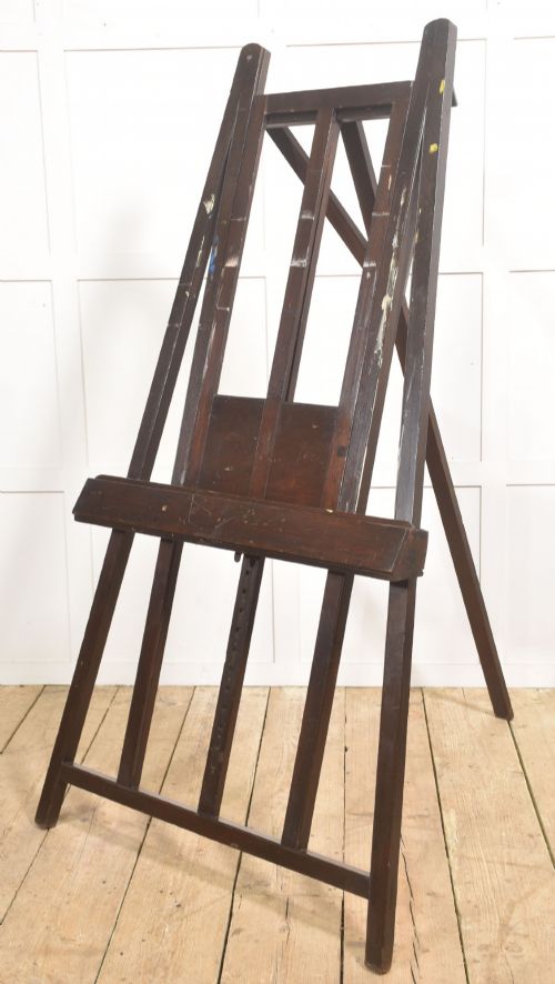 LARGE 19TH CENTURY ARTISTS MAHOGANY STUDIO EASEL