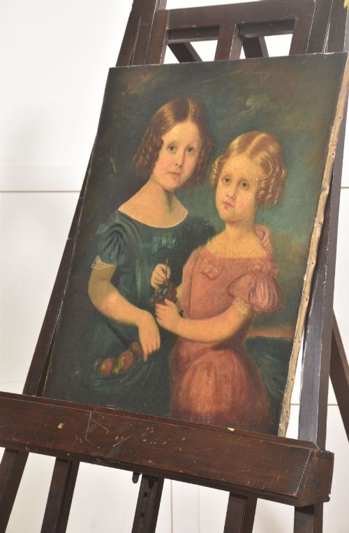 LARGE 19TH CENTURY ARTISTS MAHOGANY STUDIO EASEL - ADDITIONAL PHOTO 2