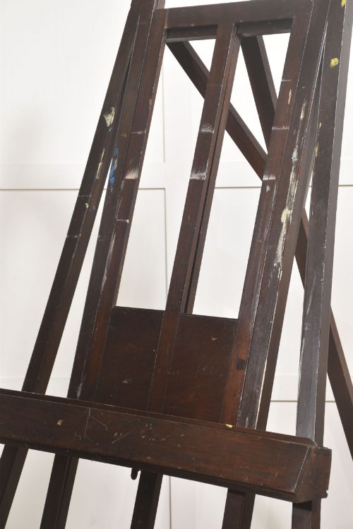 LARGE 19TH CENTURY ARTISTS MAHOGANY STUDIO EASEL - ADDITIONAL PHOTO 3