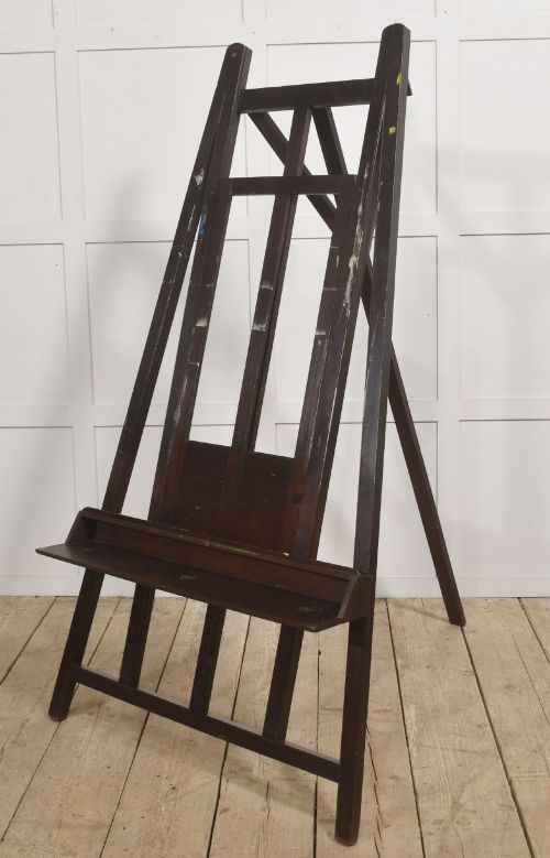 LARGE 19TH CENTURY ARTISTS MAHOGANY STUDIO EASEL - ADDITIONAL PHOTO 7