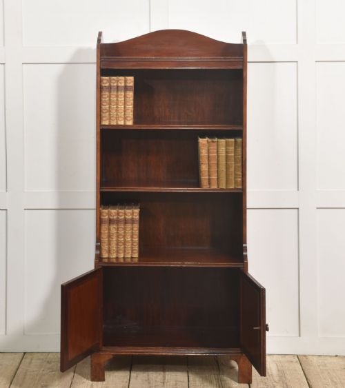 GEORGIAN STYLE MAHOGANY OPEN BOOKCASE - ADDITIONAL PHOTO 1