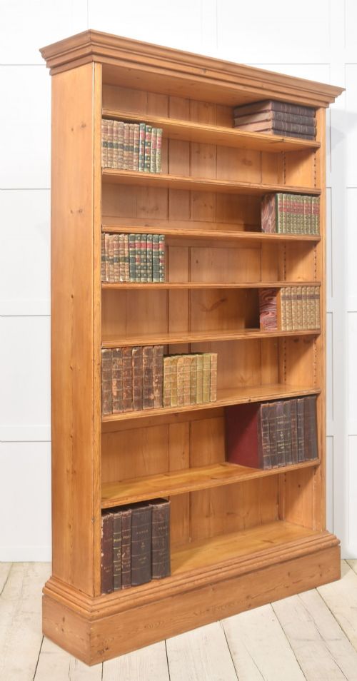 19TH CENTURY PINE OPEN BOOKCASE - ADDITIONAL PHOTO 3