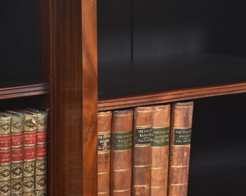 LARGE MAHOGANY BREAKFRONT LIBRARY BOOKCASE - ADDITIONAL PHOTO 7