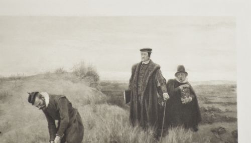 LARGE FRAMED ENGRAVING THE SABBATH BREAKERS AFTER J C DOLLMAN 1896 - ADDITIONAL PHOTO 2