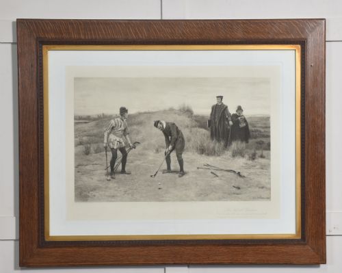 LARGE FRAMED ENGRAVING THE SABBATH BREAKERS AFTER J C DOLLMAN 1896