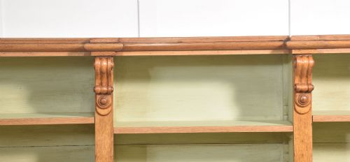 LARGE 19TH CENTURY OAK OPEN BOOKCASE - ADDITIONAL PHOTO 6