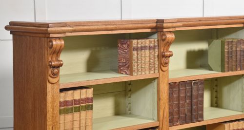 LARGE 19TH CENTURY OAK OPEN BOOKCASE - ADDITIONAL PHOTO 14