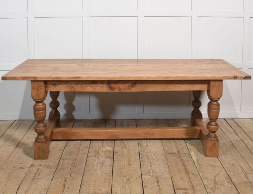 19TH CENTURY ELM REFECTORY DINING TABLE - ADDITIONAL PHOTO 3