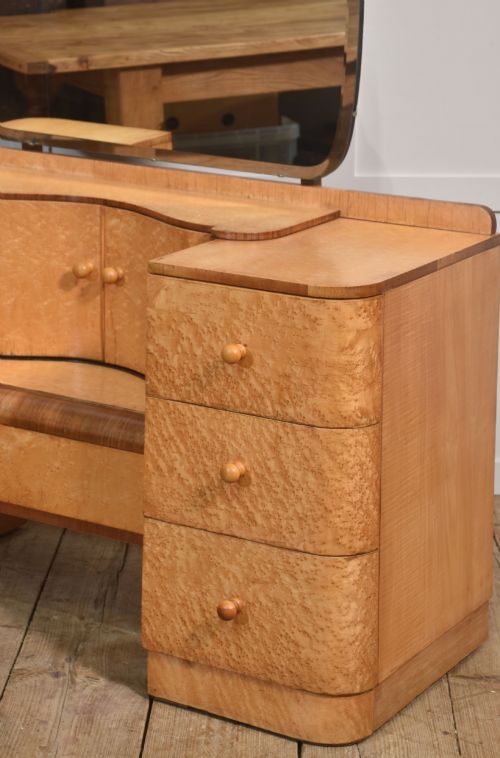 ART DECO MAPLE DRESSING TABLE WITH MIRROR - ADDITIONAL PHOTO 5