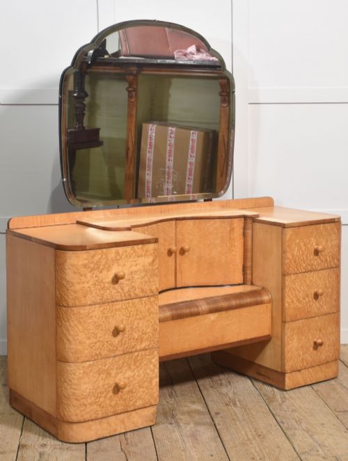 ART DECO MAPLE DRESSING TABLE WITH MIRROR - ADDITIONAL PHOTO 6