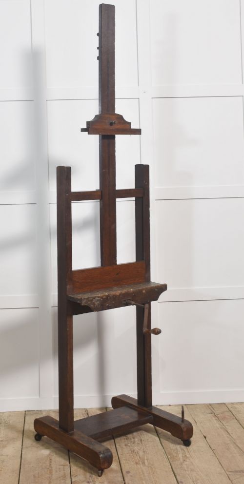 19TH CENTURY ADJUSTABLE OAK ARTISTS STUDIO EASEL - ADDITIONAL PHOTO 2