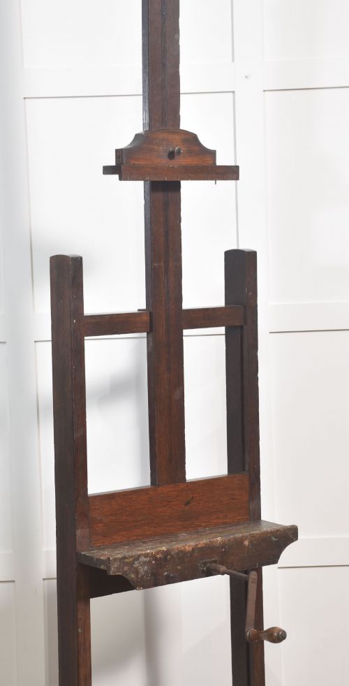 19TH CENTURY ADJUSTABLE OAK ARTISTS STUDIO EASEL - ADDITIONAL PHOTO 3