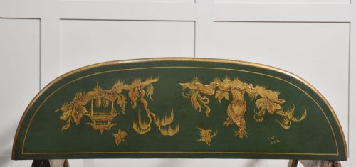 JAPANNED DEMILUNE CONSOLE TABLE WITH CHINOISERIE DECORATION - ADDITIONAL PHOTO 7