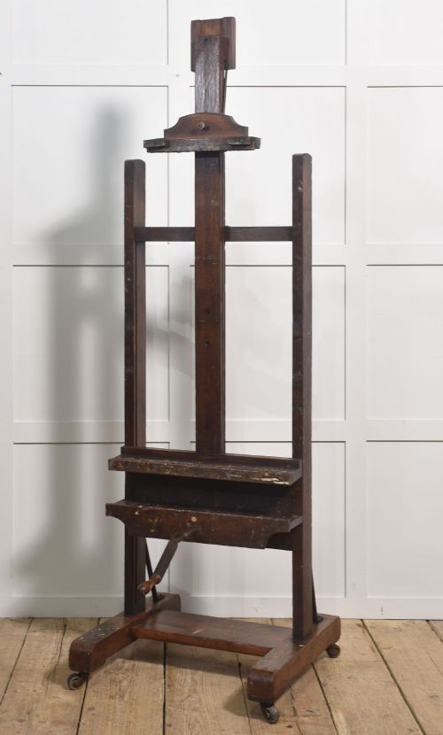 FULLY ADJUSTABLE OAK ARTISTS STUDIO EASEL BY C ROBERSON CO LONDON - ADDITIONAL PHOTO 5