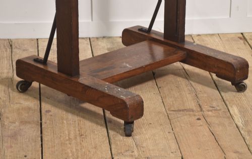 FULLY ADJUSTABLE OAK ARTISTS STUDIO EASEL BY C ROBERSON CO LONDON - ADDITIONAL PHOTO 9