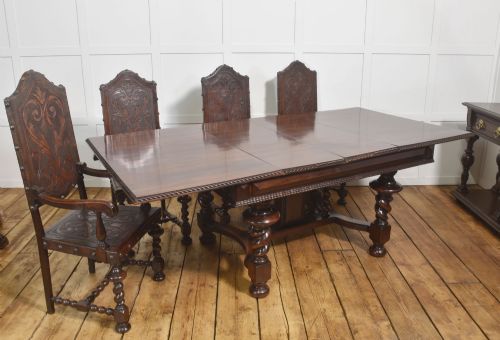 LARGE 19TH CENTURY PORTUGUESE ROSEWOOD EXTENDING DINING TABLE - ADDITIONAL PHOTO 2