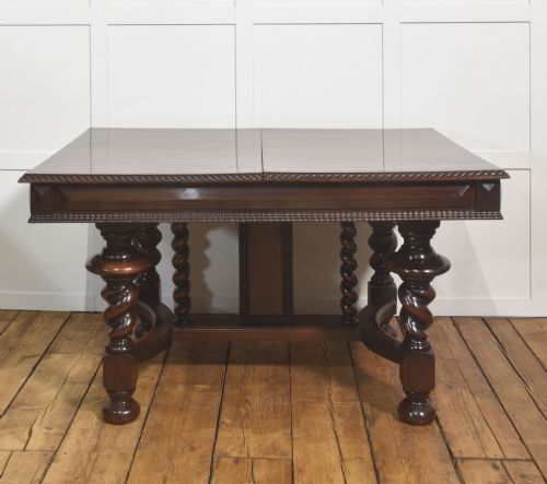 LARGE 19TH CENTURY PORTUGUESE ROSEWOOD EXTENDING DINING TABLE - ADDITIONAL PHOTO 11
