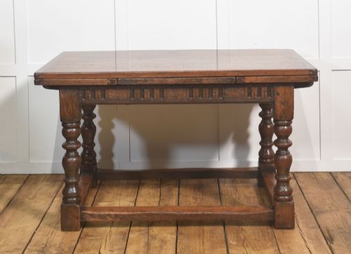 Jacobean Style Oak Draw-leaf Dining Table