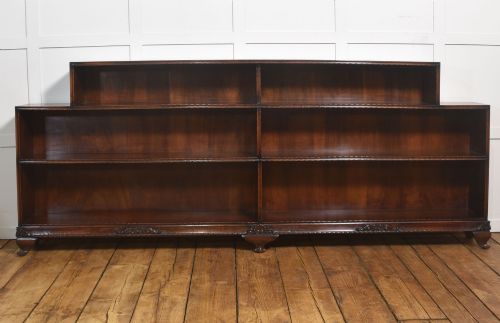 fig 2. Large Walnut Stepped Open Bookcase