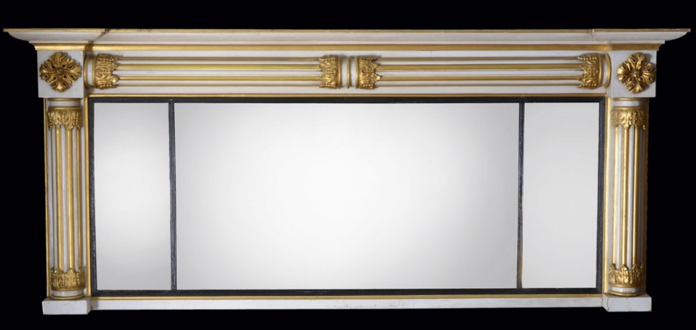 Regency Carved Giltwood Overmantel Mirror