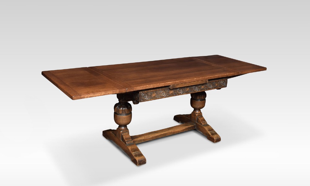 Oak draw leaf refectory table