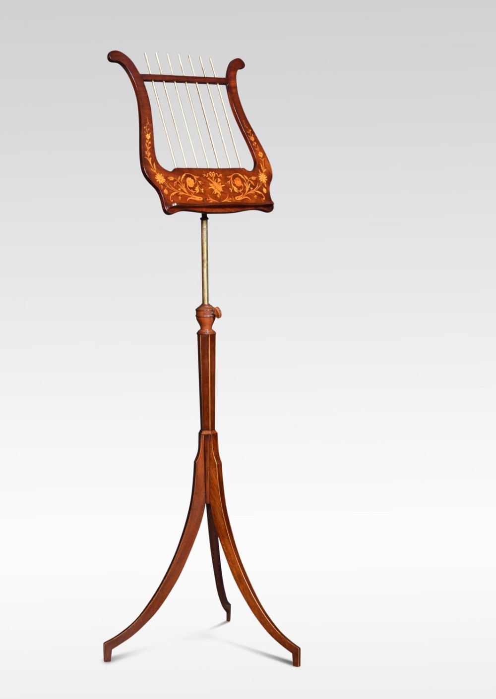 Marquetry inlaid music stand
