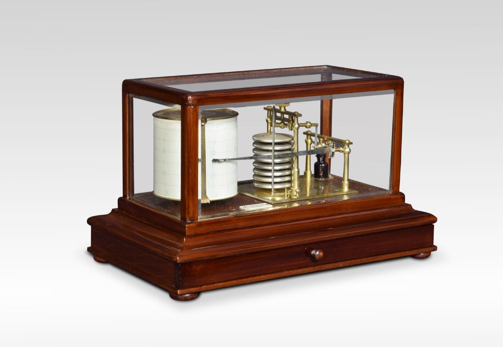 Mahogany cased barograph by Chadburns Ltd
