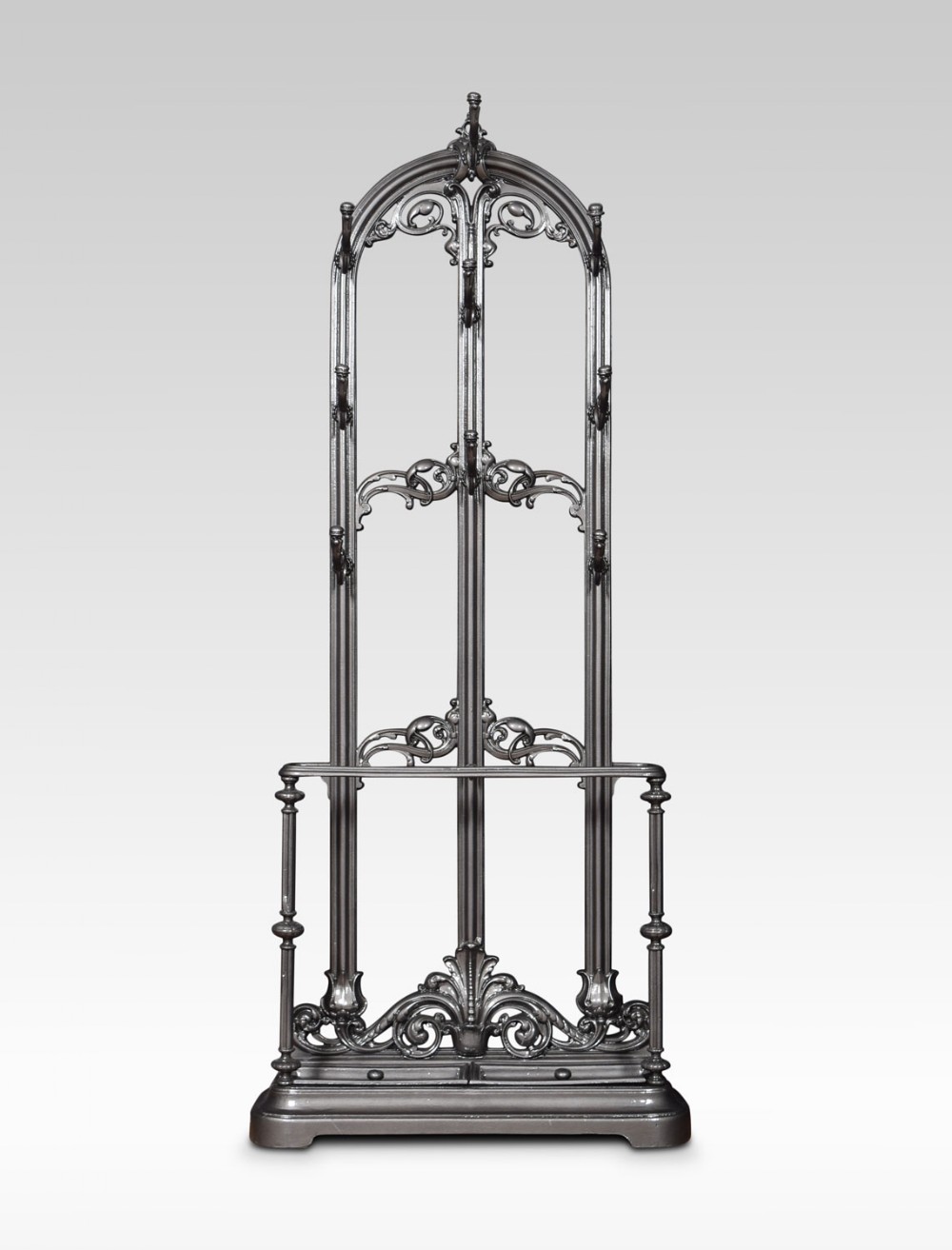 Coalbrookdale style cast iron hall stand