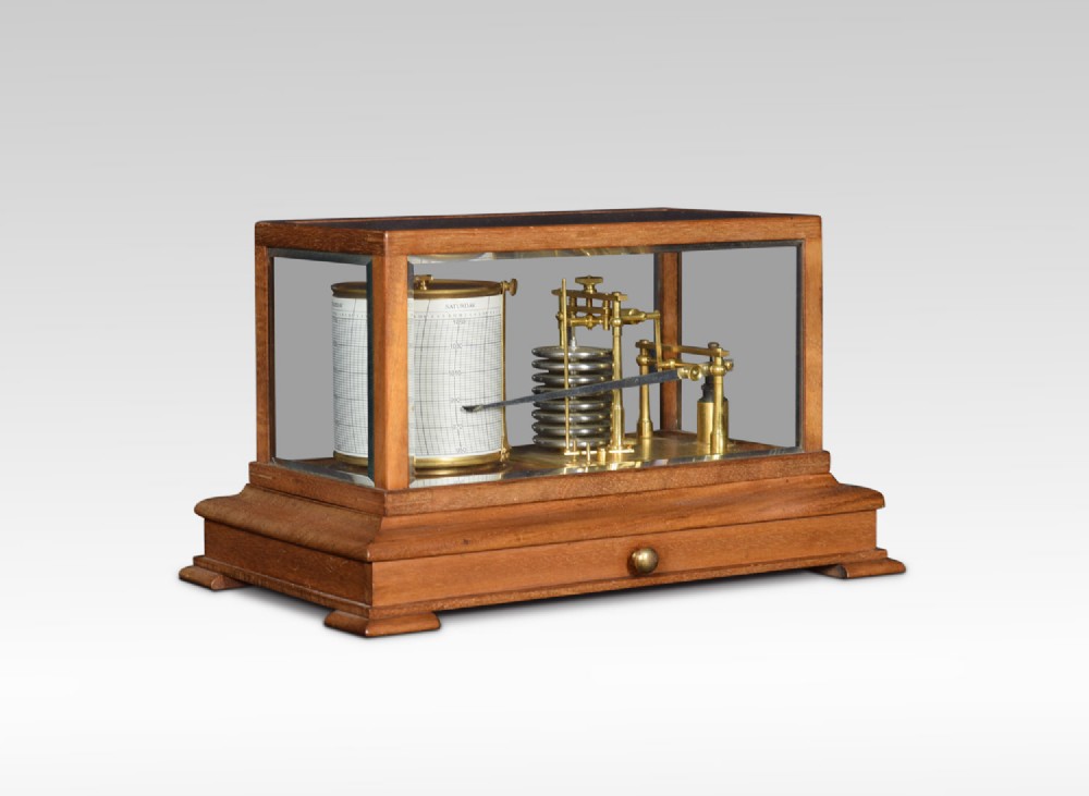 Mahogany cased barograph