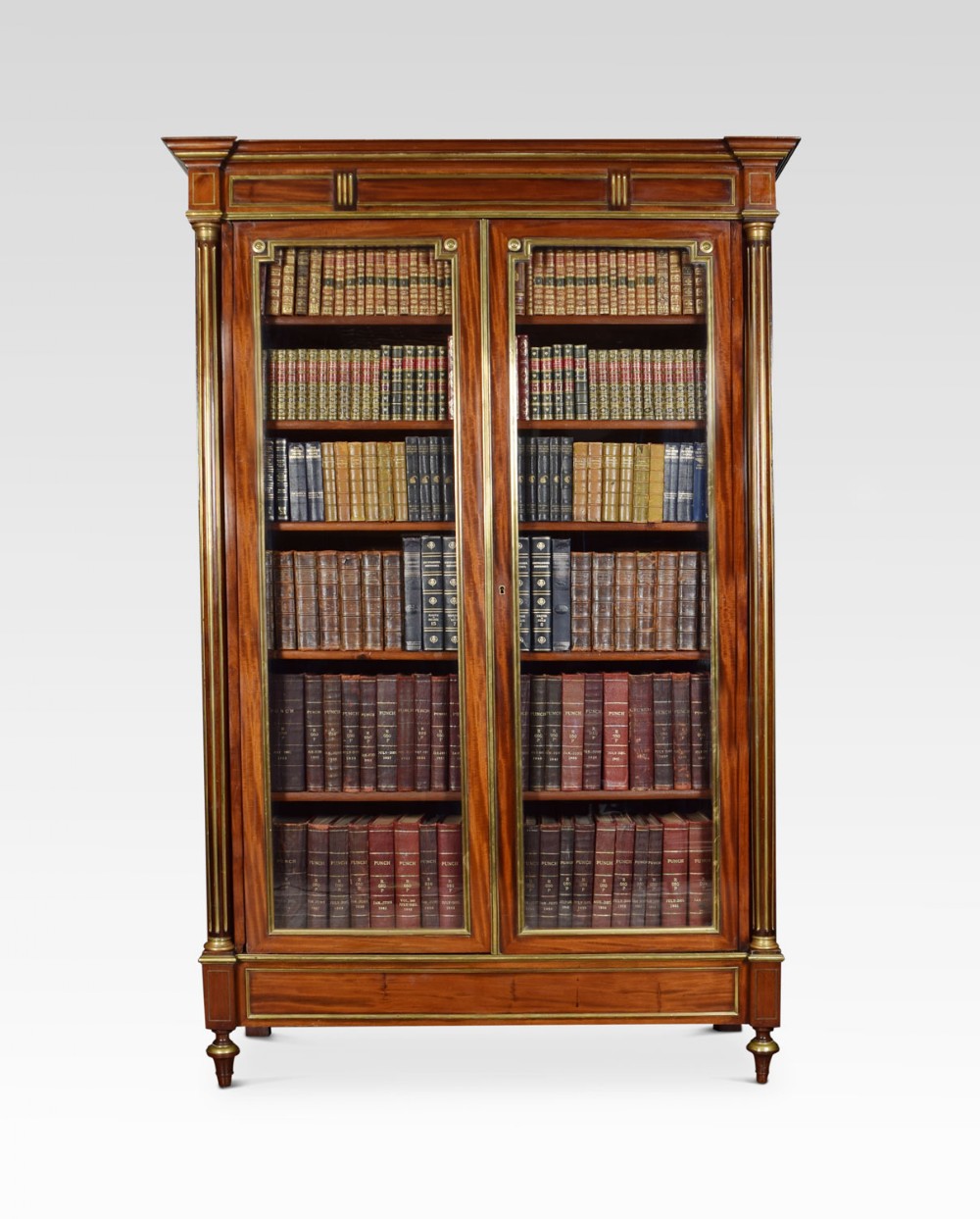 French brass mounted mahogany bookcase