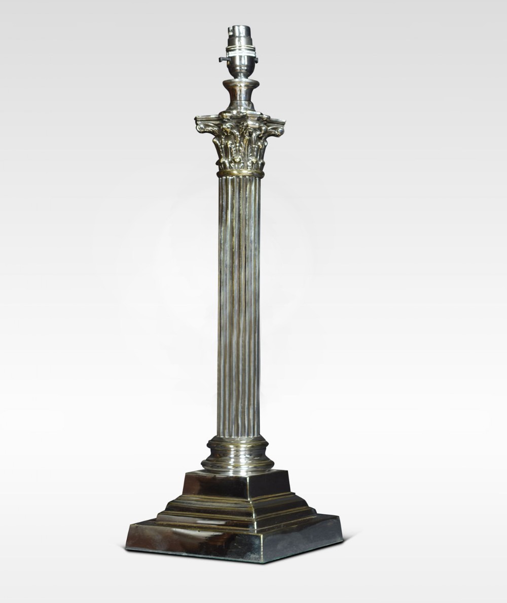 Edwardian Electro Plated Table Lamp