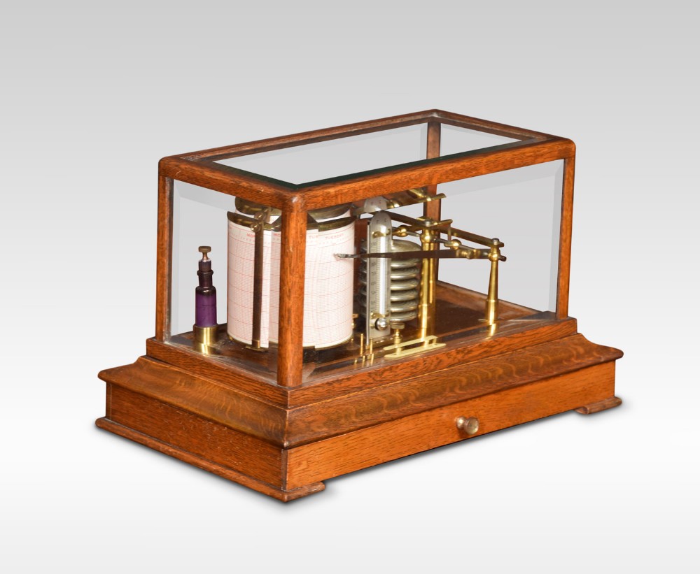 Oak Cased Barograph by A J Lizars