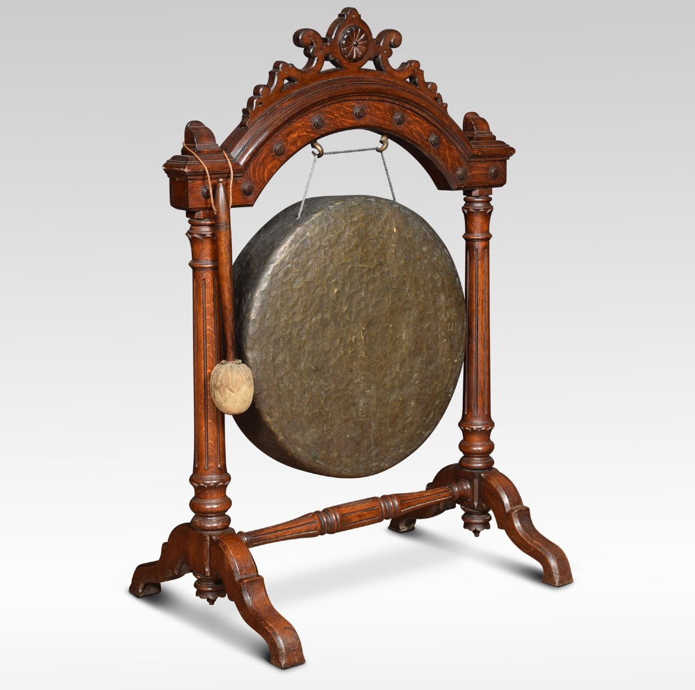 Large oak gothic dinner gong