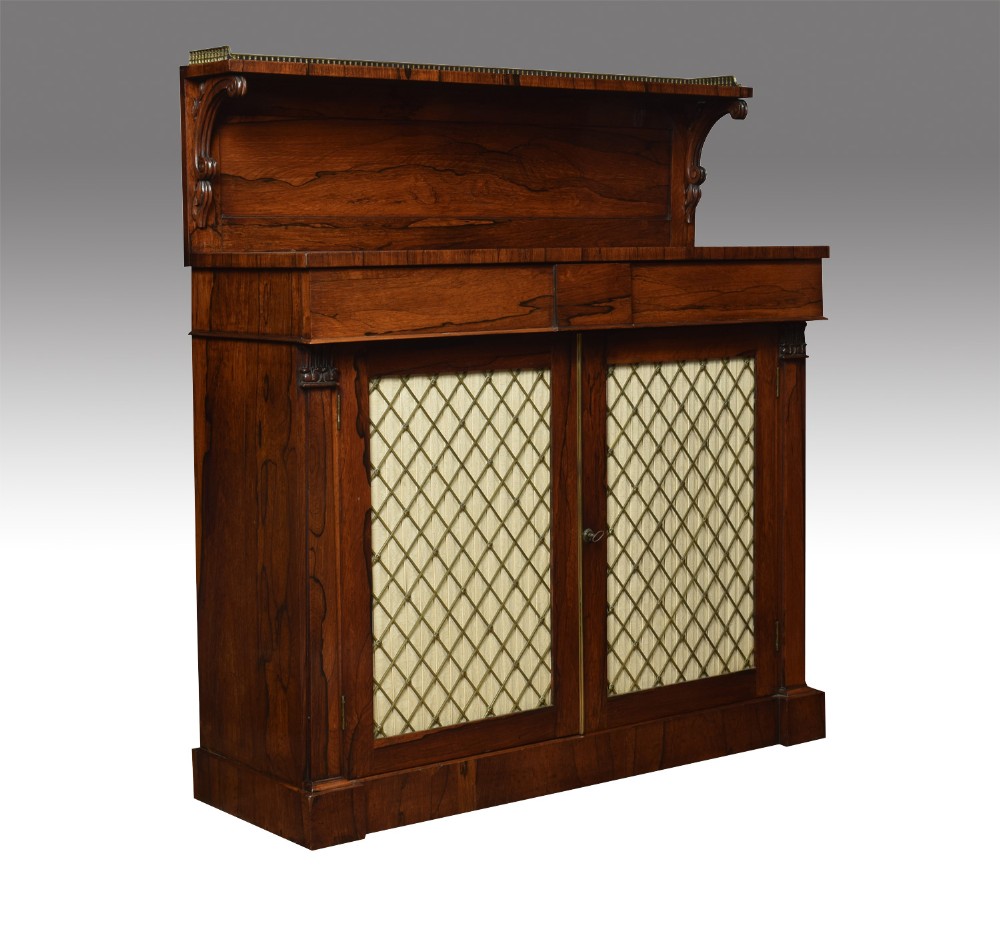Regency rosewood two door chiffonier