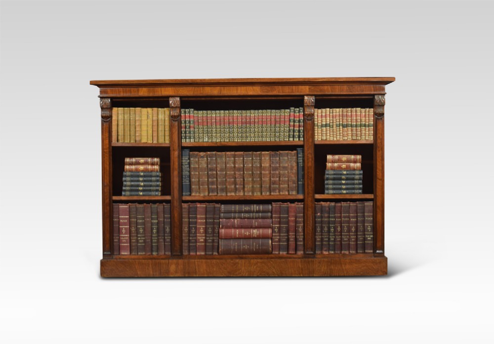  Large Victorian Figured Open Bookcase