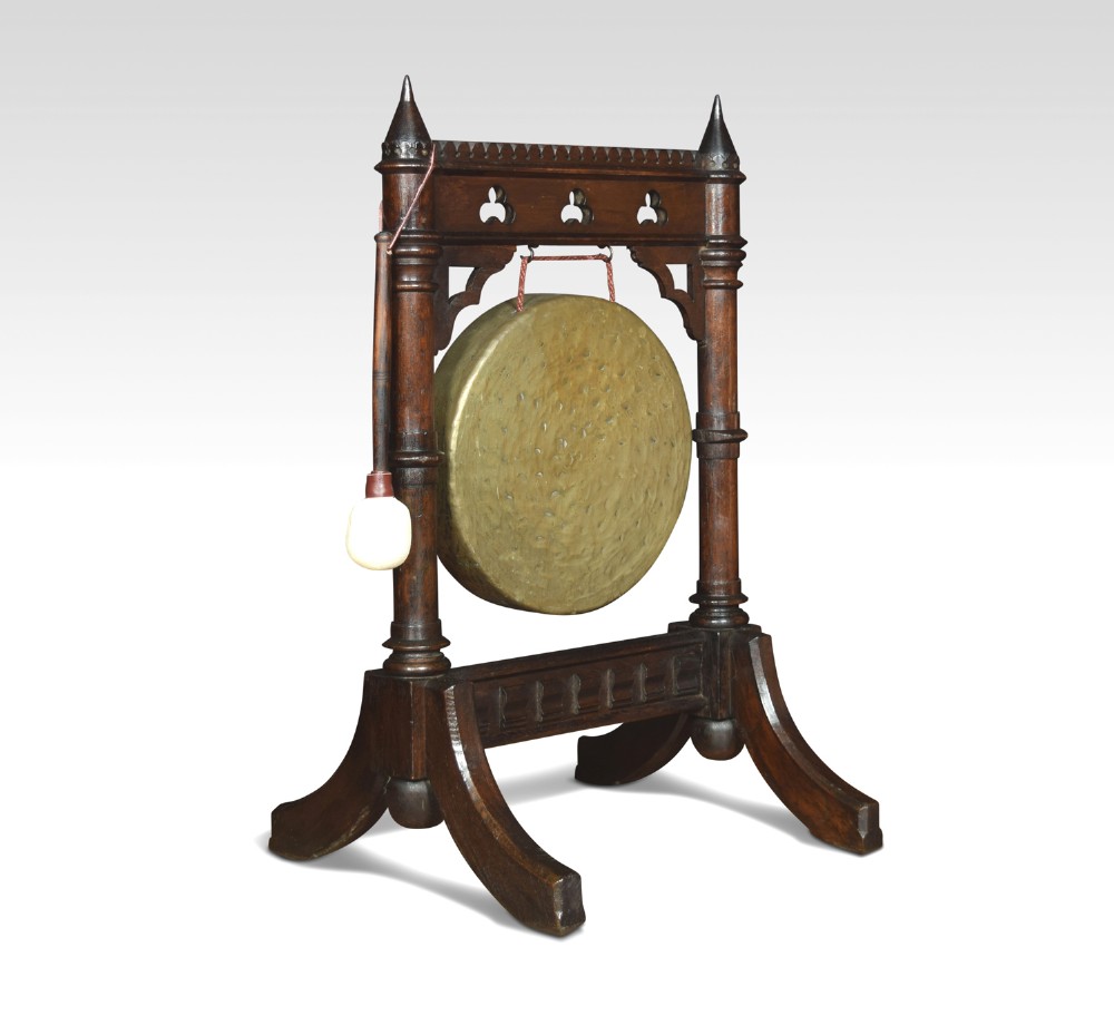 Gothic revival oak dinner gong