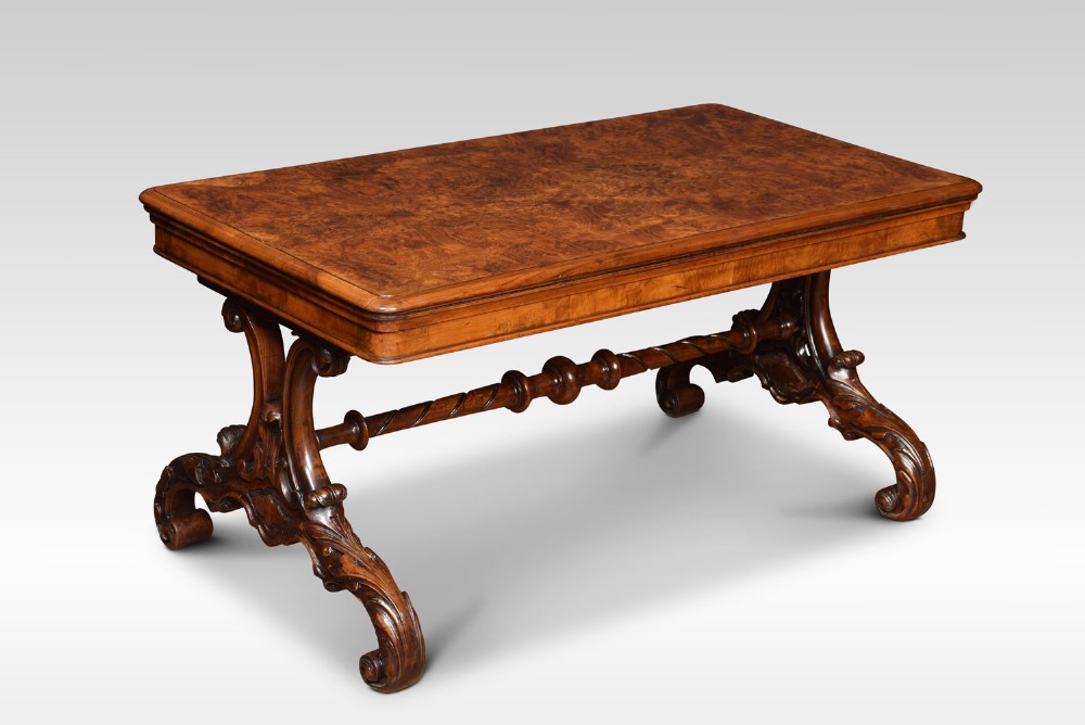 Figured walnut coffee table