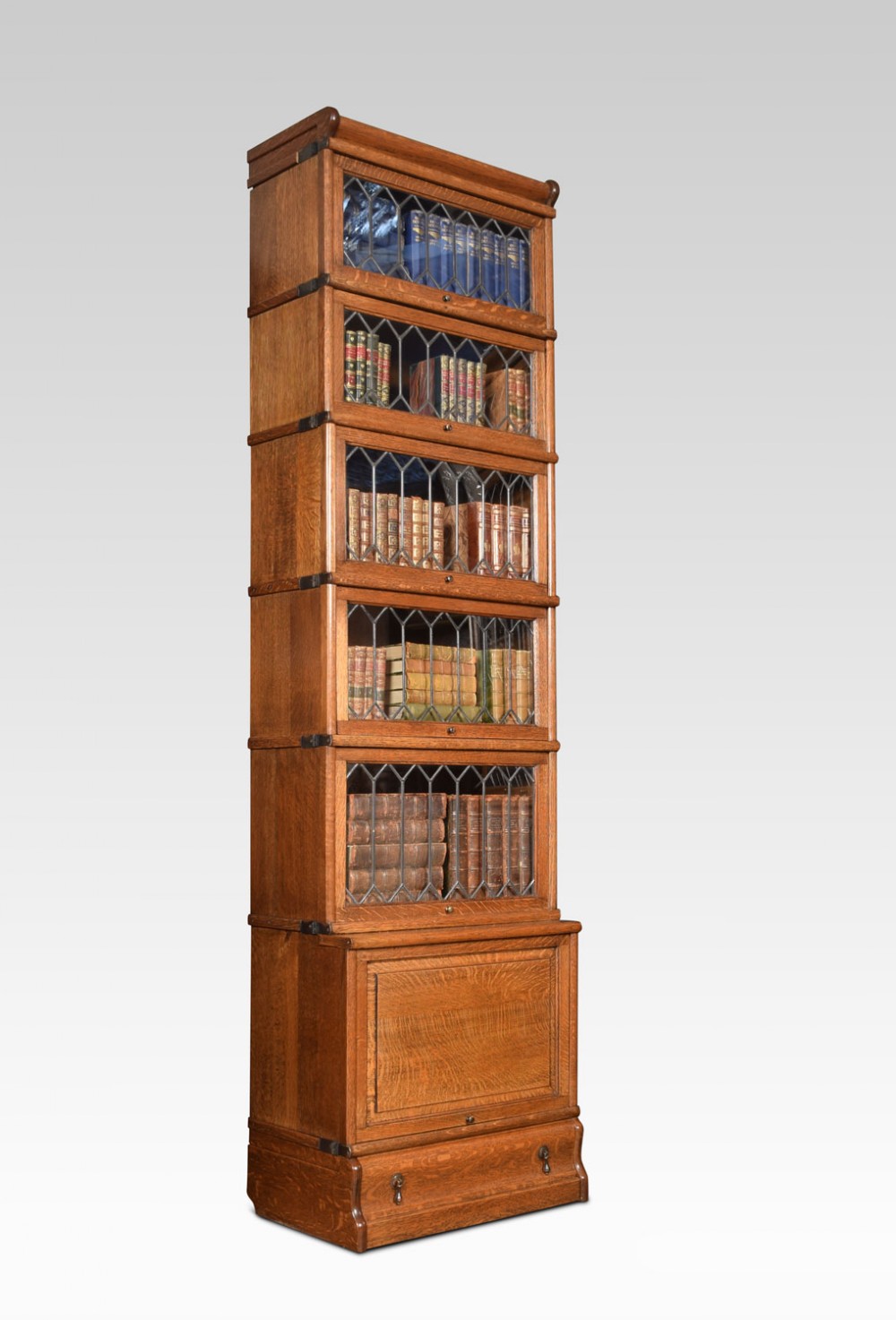 Oak globe Wernicke six sectional bookcase