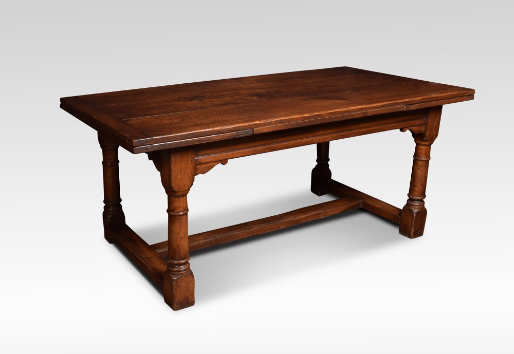 Oak draw leaf refectory table