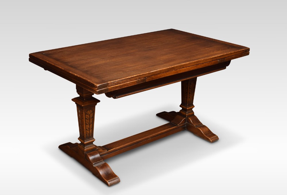 Oak draw leaf refectory table