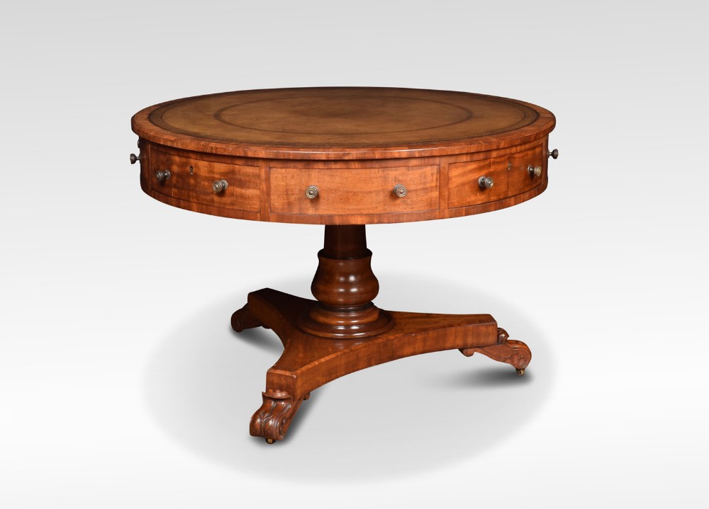 19th century mahogany drum table