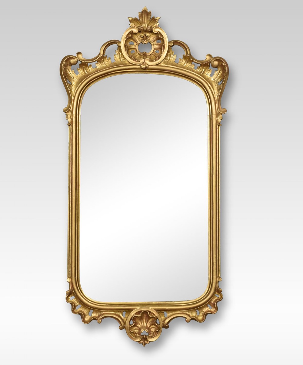 Rococo gilt wall mirror