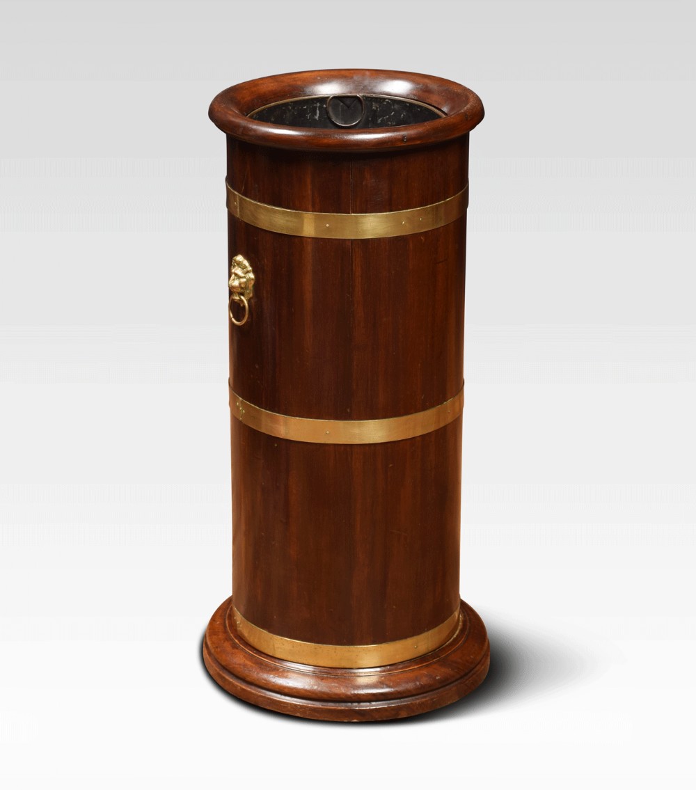 Brass bound barrel stick stand