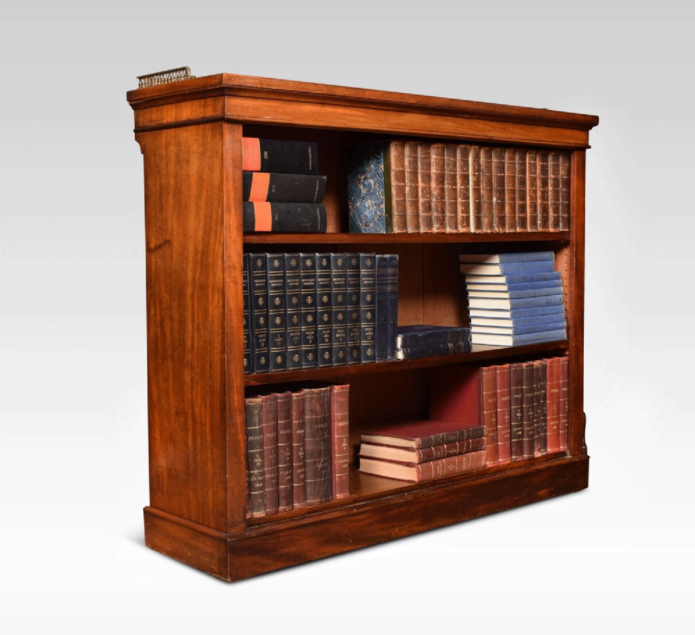 19th Century mahogany open bookcase