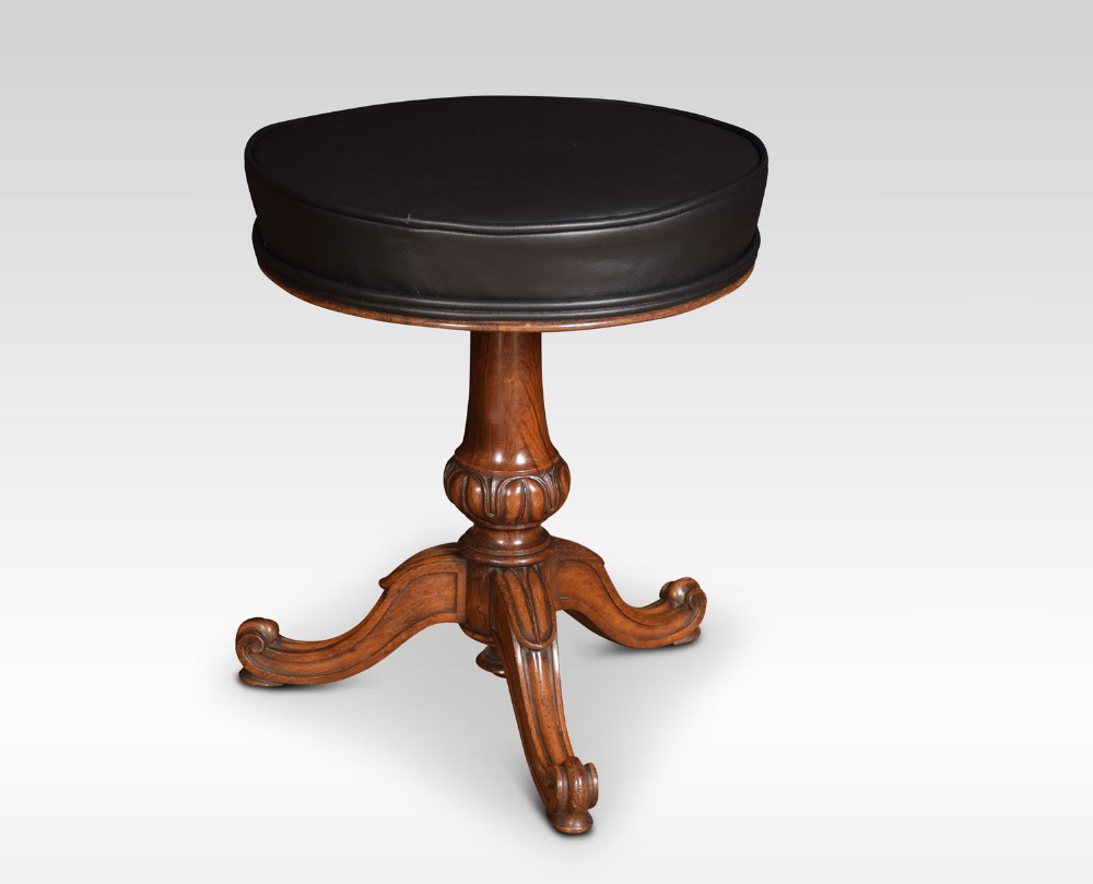Rosewood ajustable piano stool